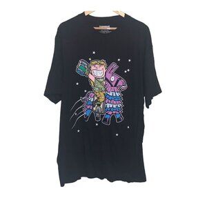 Fortnite Black Loot Llama Graphic Pullover Short Sleeve Shirt Big & Tall 2XLT